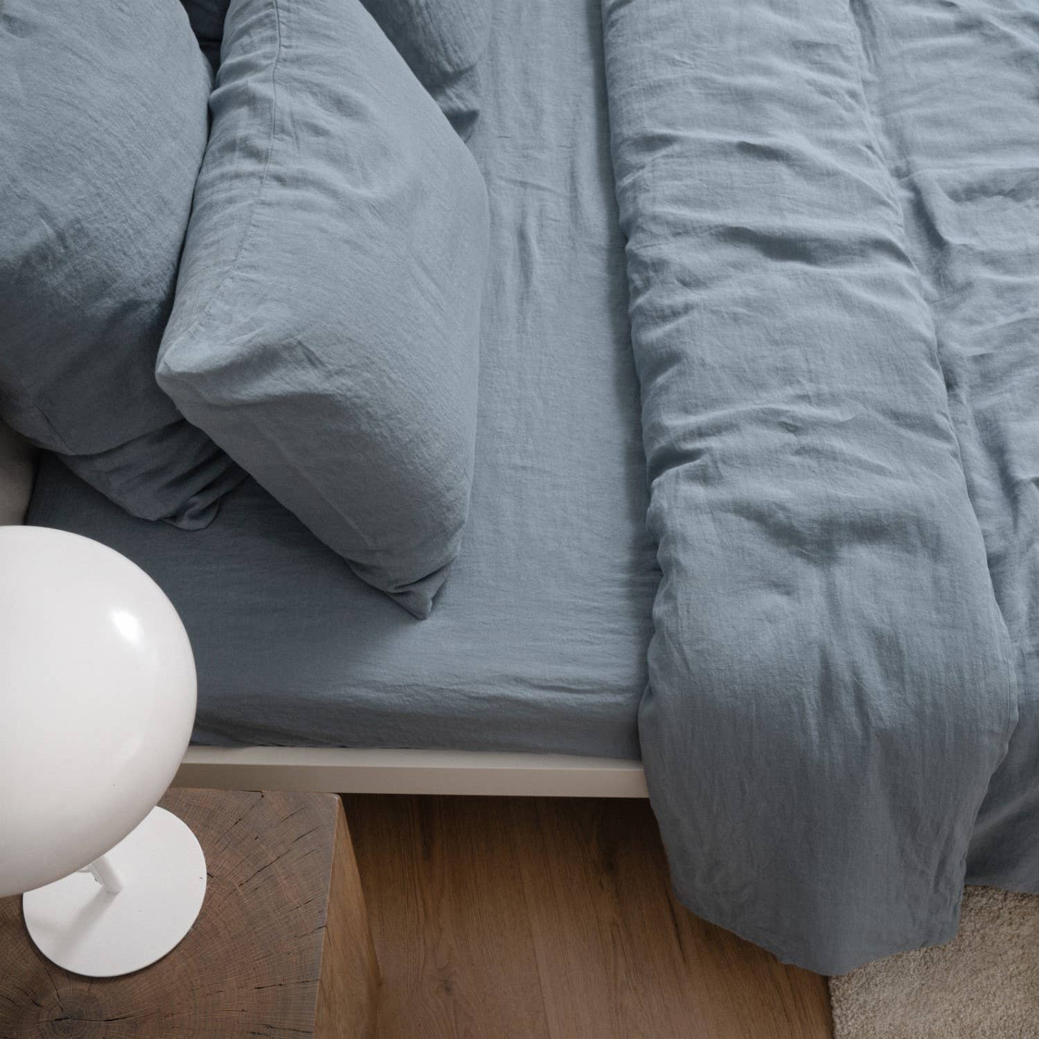 Linen Tales (We cover U.S. import duties) - Wholesale Bedding Set - Blue Fog Linen Duvet Cover Set2