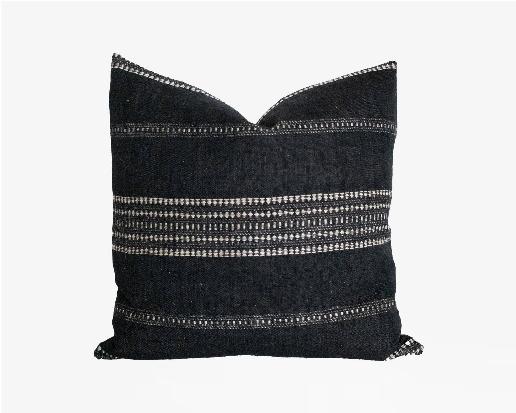 Heddle & Lamm – Capa de almofada decorativa por atacado – Indali - Capa de Almofada Preto & Marfim2