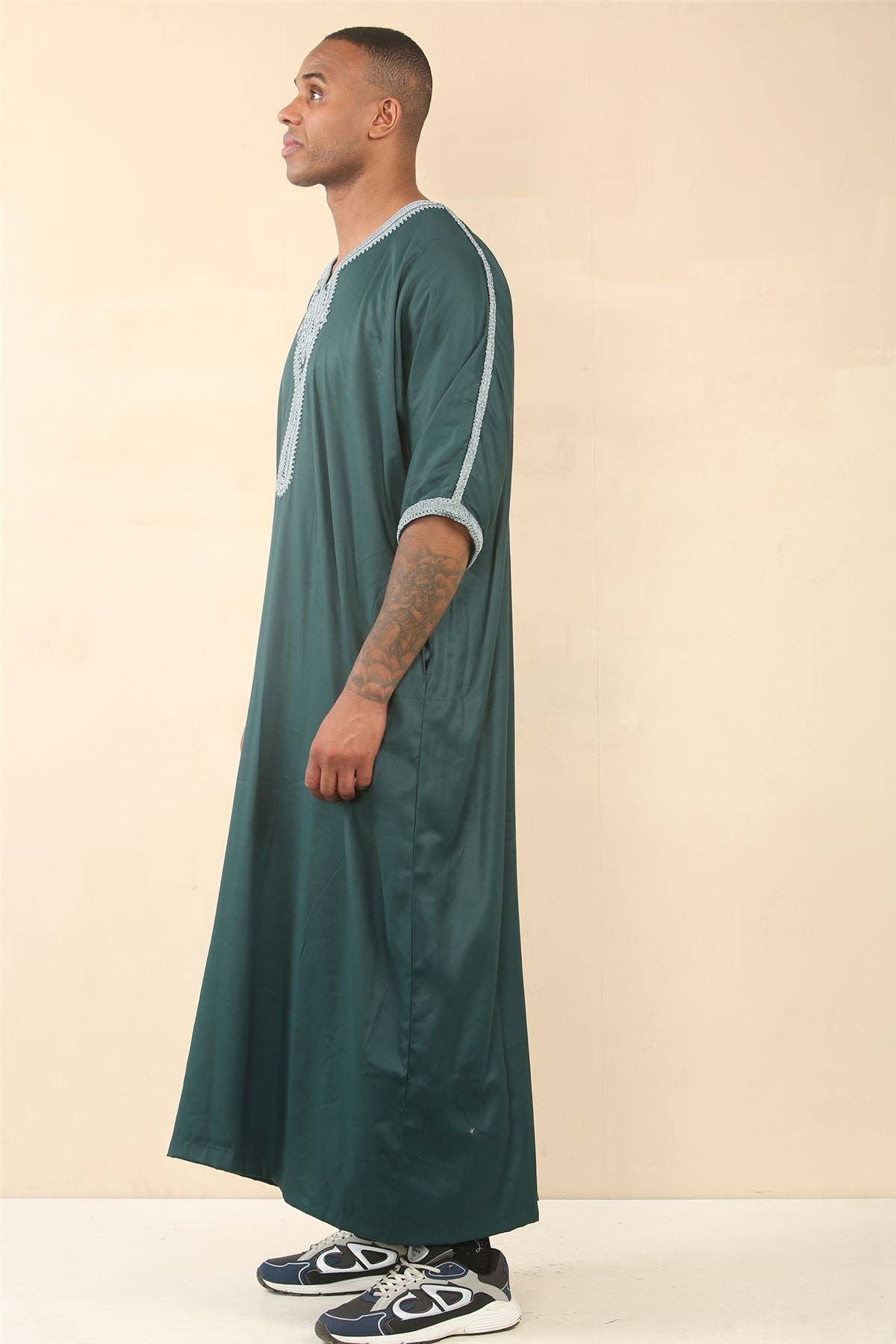Infinity Leather (Upperclass Fashions Ltd) - Wholesale Robe - Men's - Men's Moroccan Thobe Jubba Robe Eid Djellaba Gandoura3