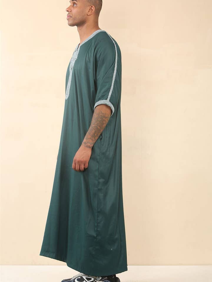 Infinity Leather (Upperclass Fashions Ltd) - Wholesale Robe - Men's - Men's Moroccan Thobe Jubba Robe Eid Djellaba Gandoura3