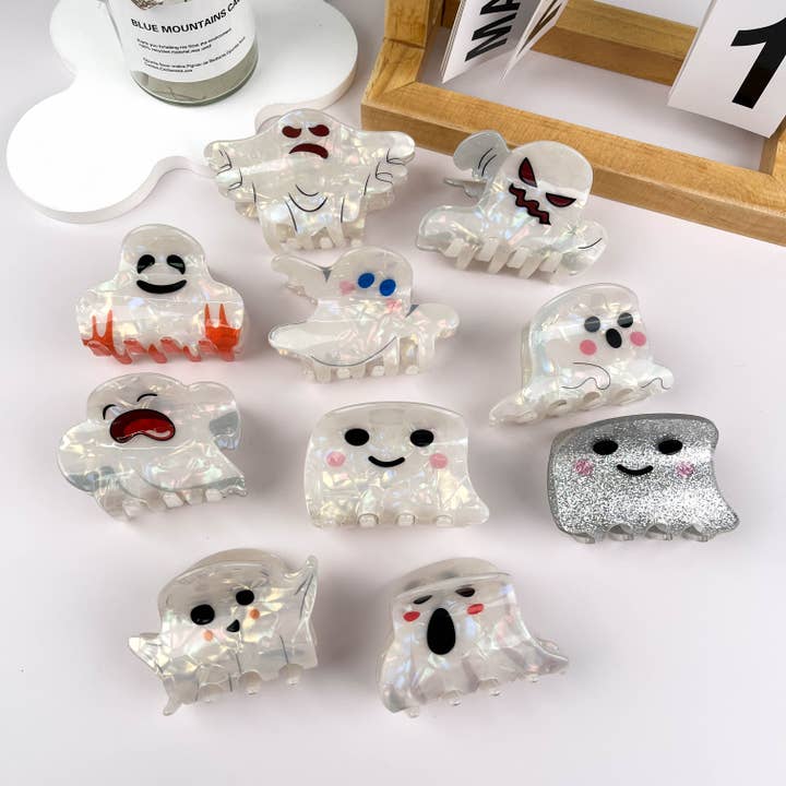 mildstyles - Wholesale Hair Clip - Women's - White Ghost Halloween Hair Clip