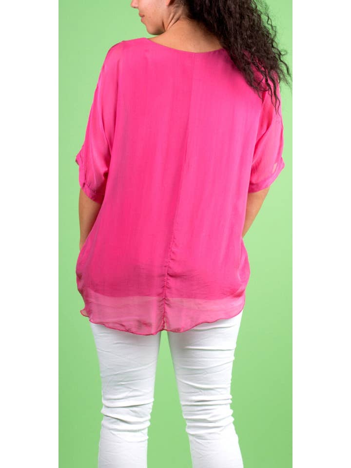 Gigi Moda - Wholesale Blouse - Women's - Kaftan Style Blouse with Frayed Edge23