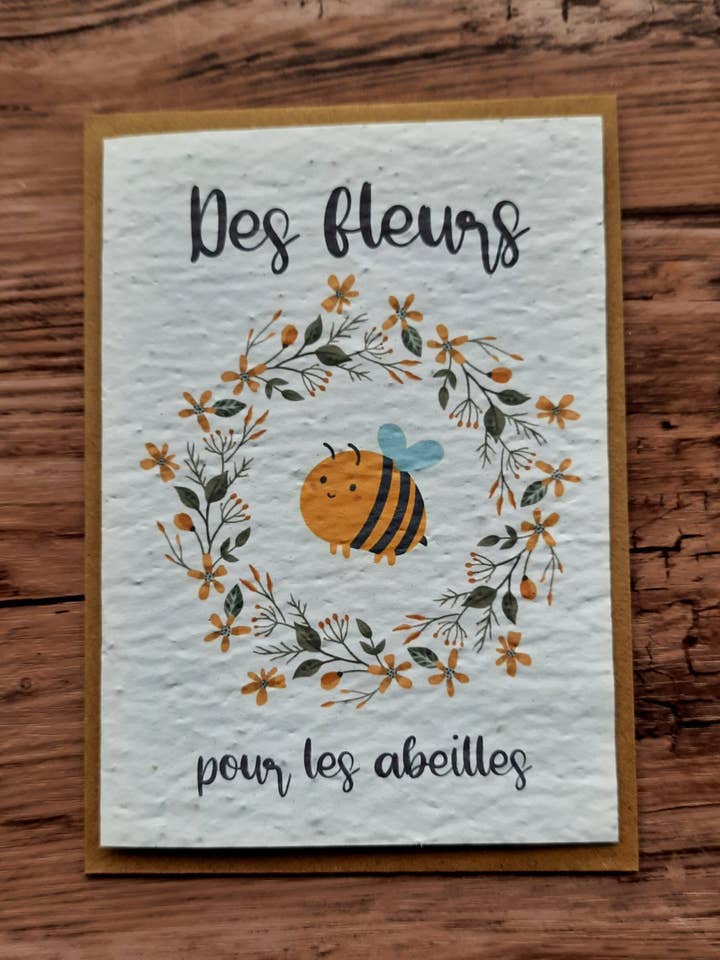 Tarjeta para plantar - Flores para abejas para venta al por mayor de Des Mots Qui Fleurissent