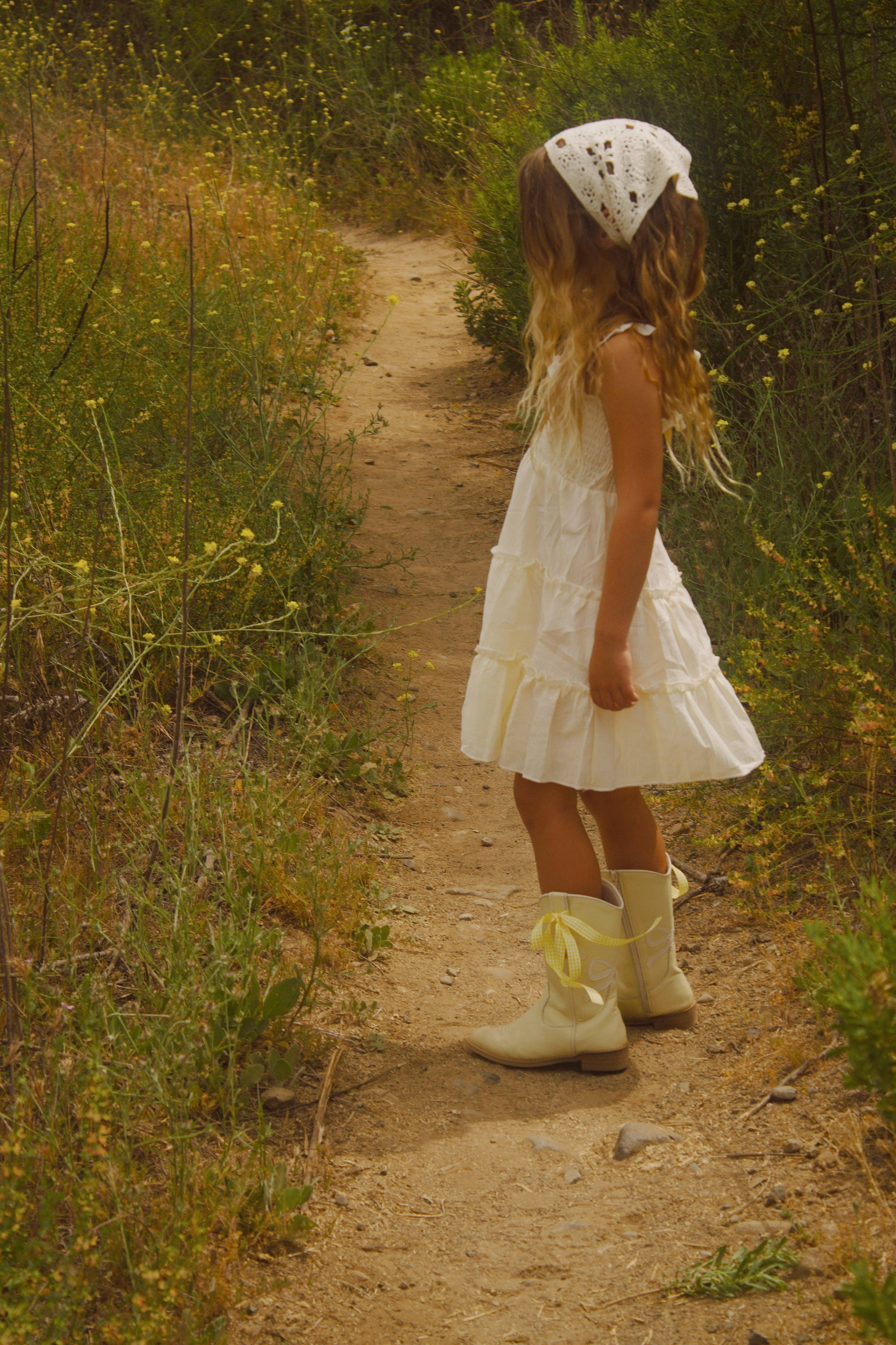 Safe Haven - Wholesale Boots - Kids - Chasing Daisies Butter Yellow Toddler Cowgirl Boots – Vegan Leather Western Boots for Girls4