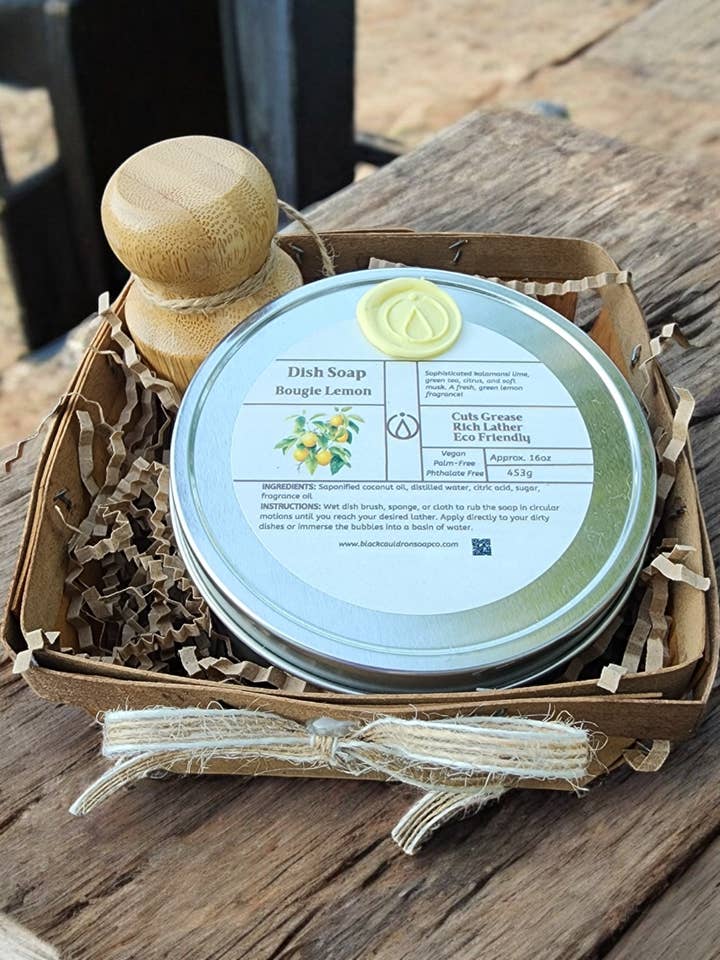 Dish Soap Set - Bougie Lemon for wholesale by Black Cauldron Soap Co.