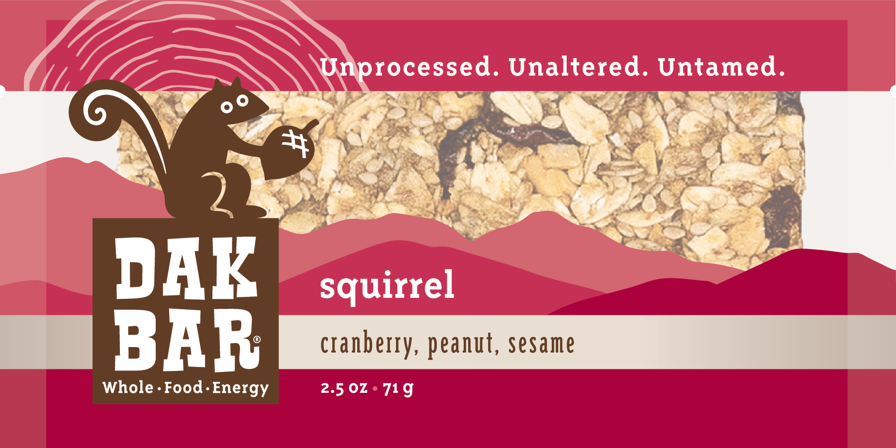 Dak Bar - Wholesale Snack Bar - Squirrel Bar - Peanut, Cranberry & Sesame Seed Snack Bar2