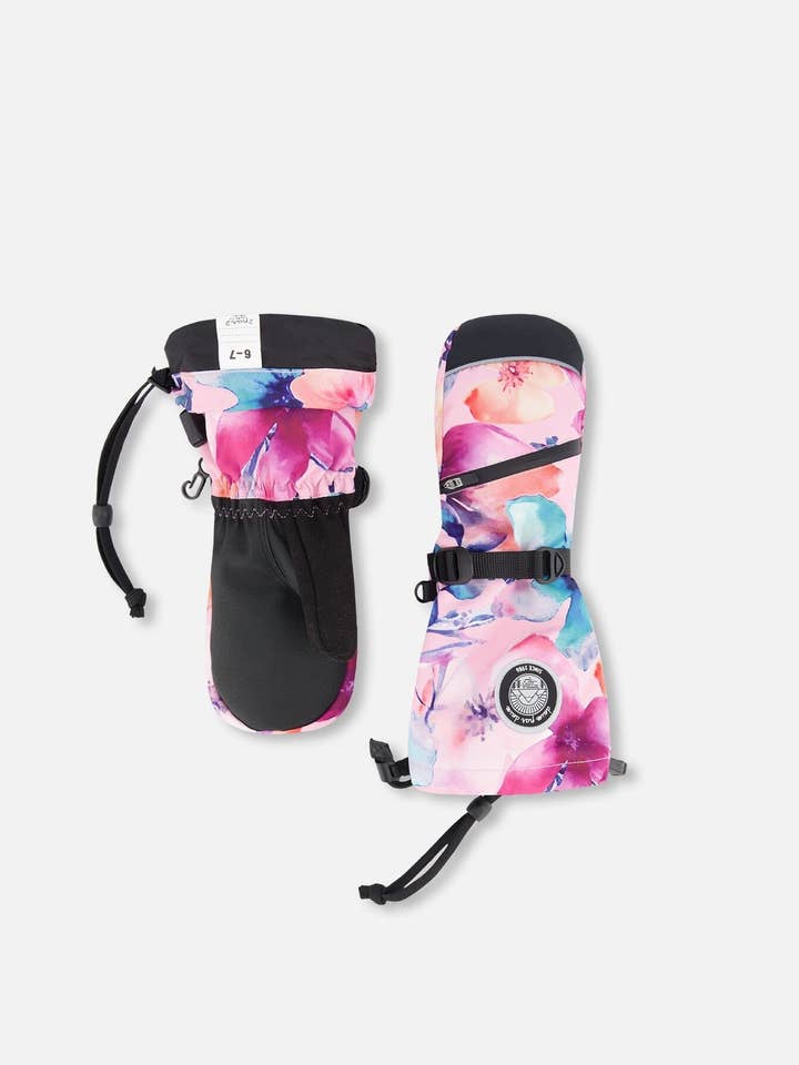 Manoplas de Invierno Teknik Rosa Estampado de Flores en Acuarela para venta al por mayor de Deux par Deux