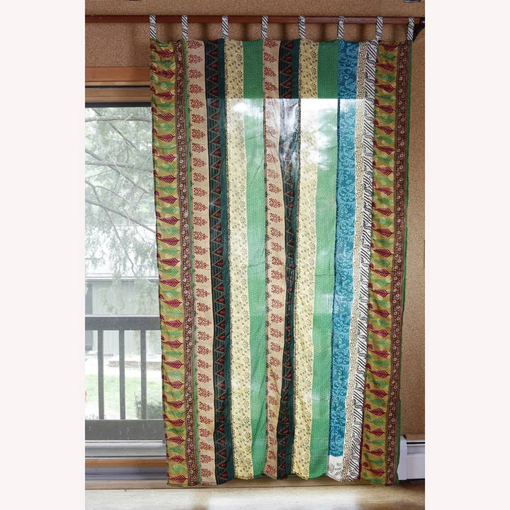 Sunshine Joy - Wholesale Curtain - Assorted Sari Patchwork Curtains 54 x 86 Inches