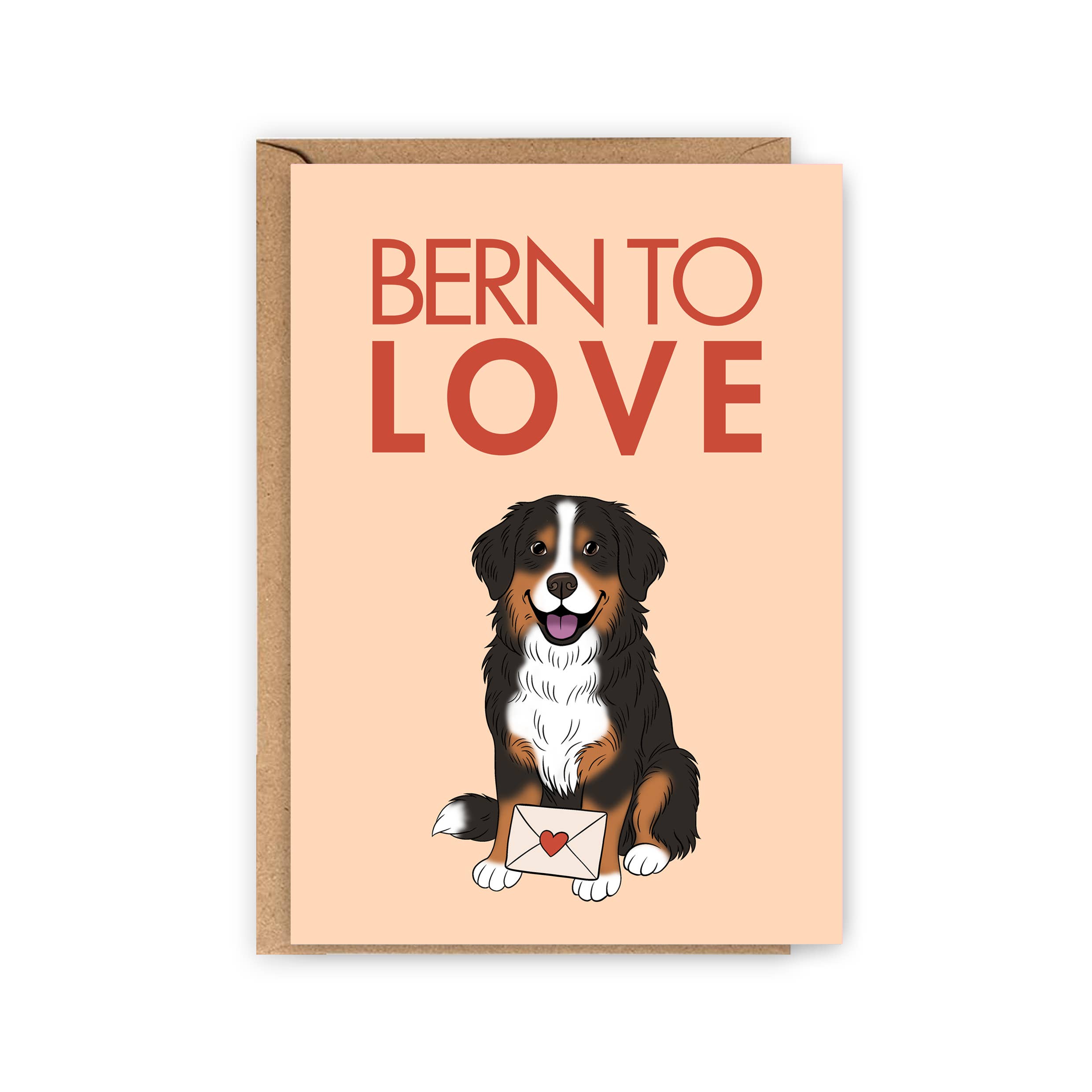 LOLLYPOPARTSTUDIO - Wholesale Everyday Greeting Card - Carte Bouvier Bernois « Bern to Love »