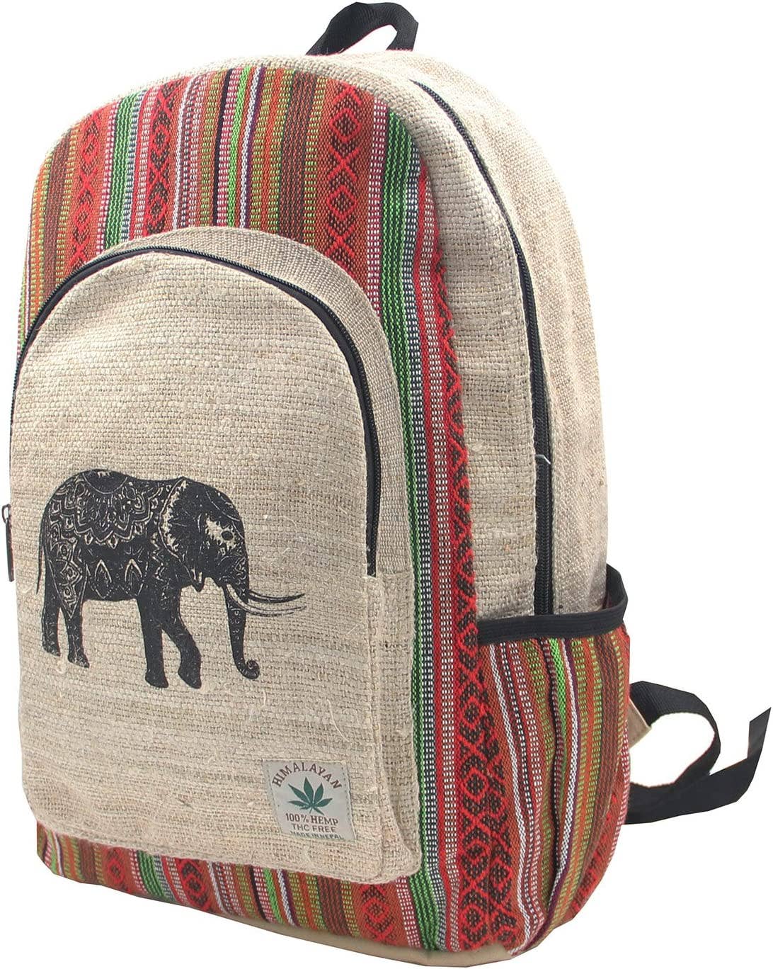 Lungta Imports - Wholesale Backpack - Unisex - Handmade Large Multi Pocket Natural Hemp Nepal Backpack6