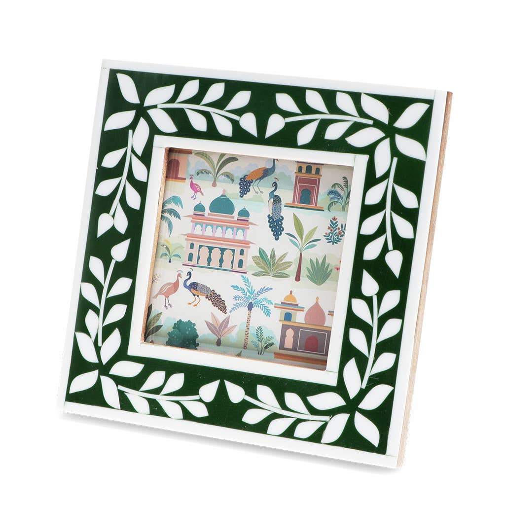 Rex B2B - UK – wholesale Picture frame – Square resin picture frame (3.5" X 3.5") - Green0