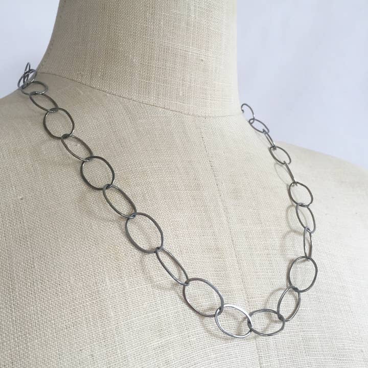 Shepherd’s Run Jewelry – Großhandel Gliederhalskette – Organische ovale handgemachte Kette Halskette3