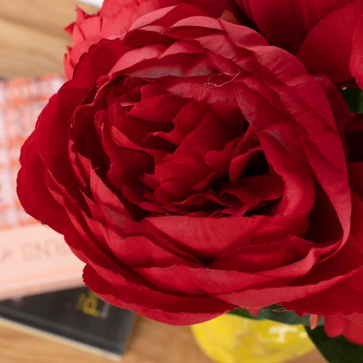 Artificial English Rose- Red for wholesale on Faire2