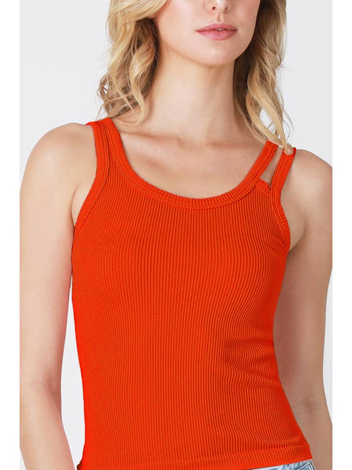 NIKIBIKI – Großhandel Tanktop – Damen – NS8212 - Geripptes Tanktop mit Doppelriemen6