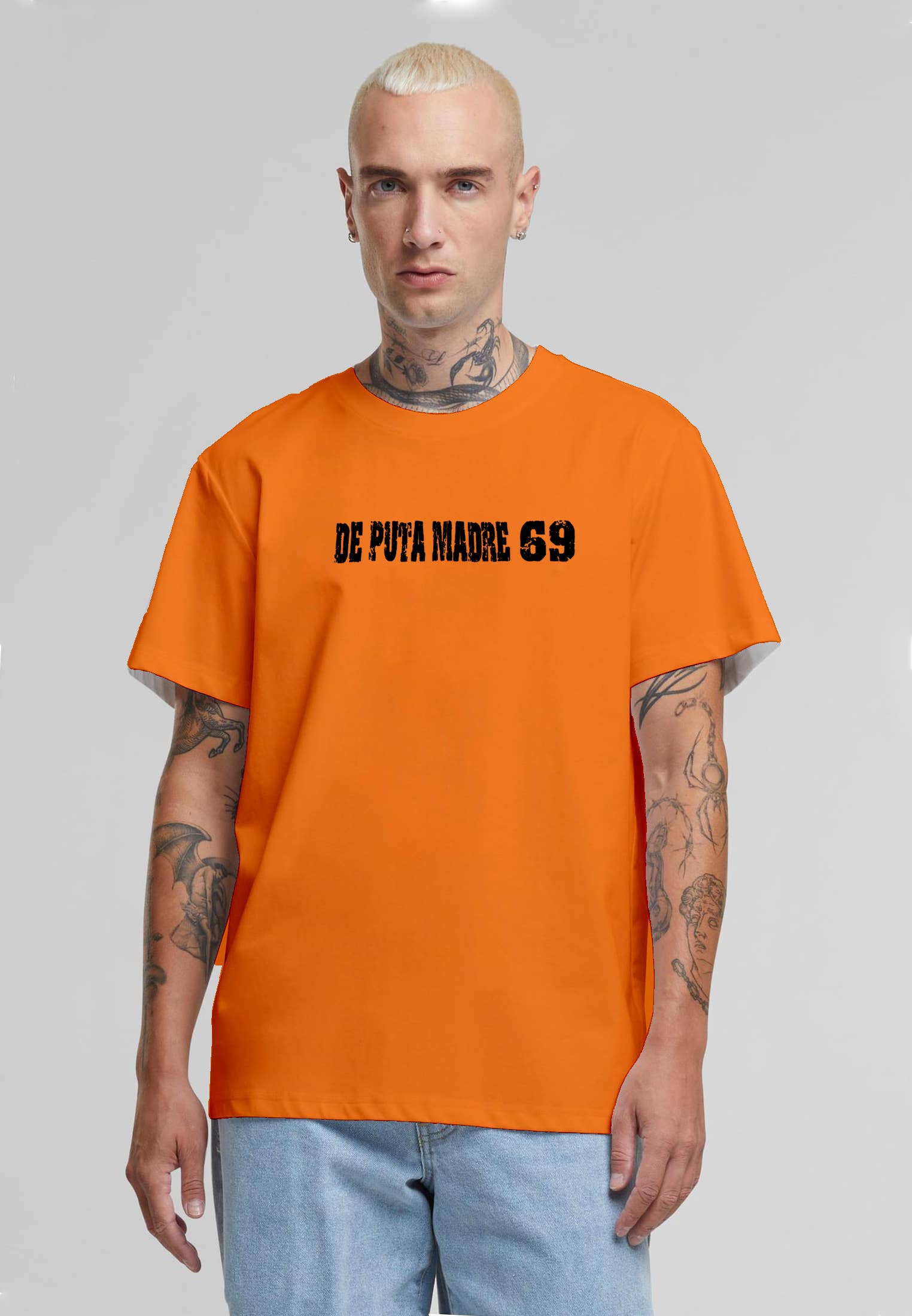 De Puta Madre 69 – wholesale T-shirt (graphic) – men's – DE PUTA MADRE 69 Crew Neck T-Shirt I'M WITH MY GANG3