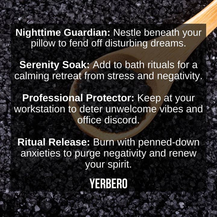 YERBERO - Wholesale Meditation Supplies - Yerbero - Black Salt for Protection (Multiple Sizes) - Wiccan & Witchcraft Rituals Spells Purification Brujeria and Sacred Practices