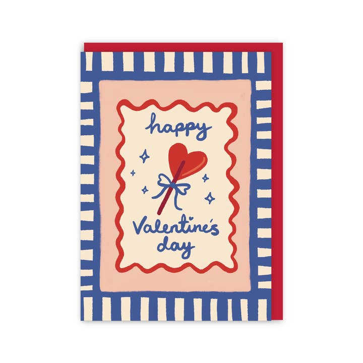 Heart Lollipop Valentine's Card for wholesale by In Real Life