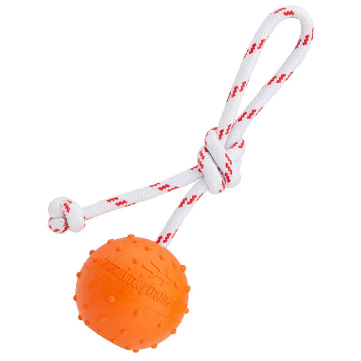 Dogline - Wholesale Pet Fetch Ball - Dog - FDT Solid Rubber Dog Ball - Water Toy with Rope