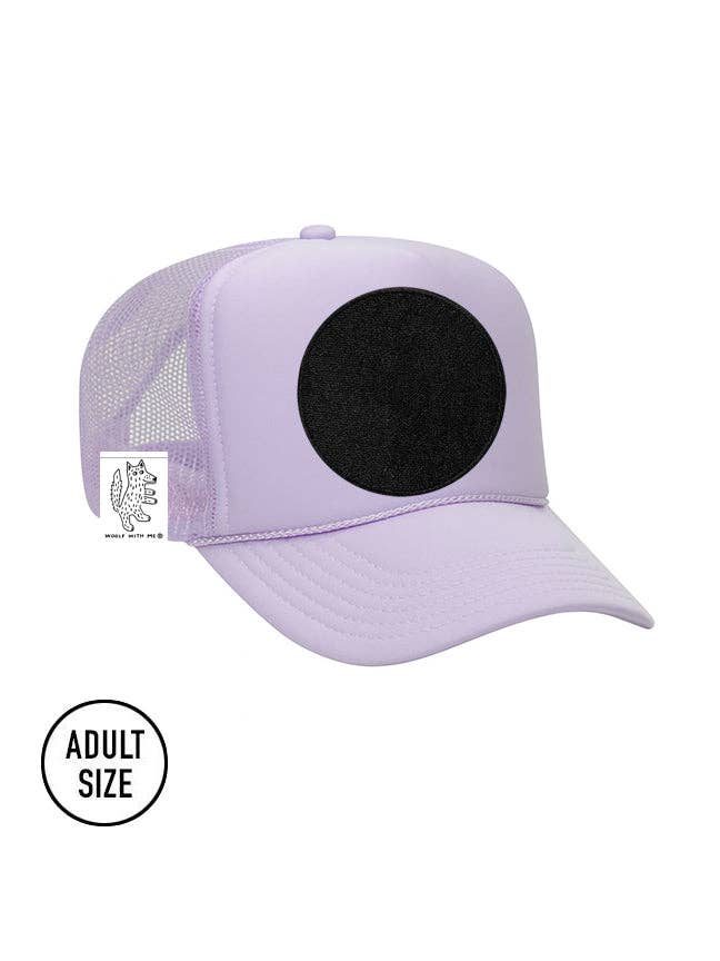 Lavender ADULT Customizable Trucker Hat, Patches Sold Separately (Lavender) for wholesale on Faire