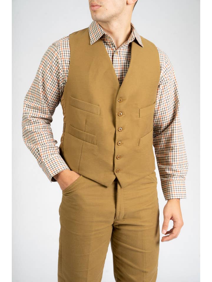 Carabou - Wholesale Suit Vest - Men's - Moleskin Waistcoat4