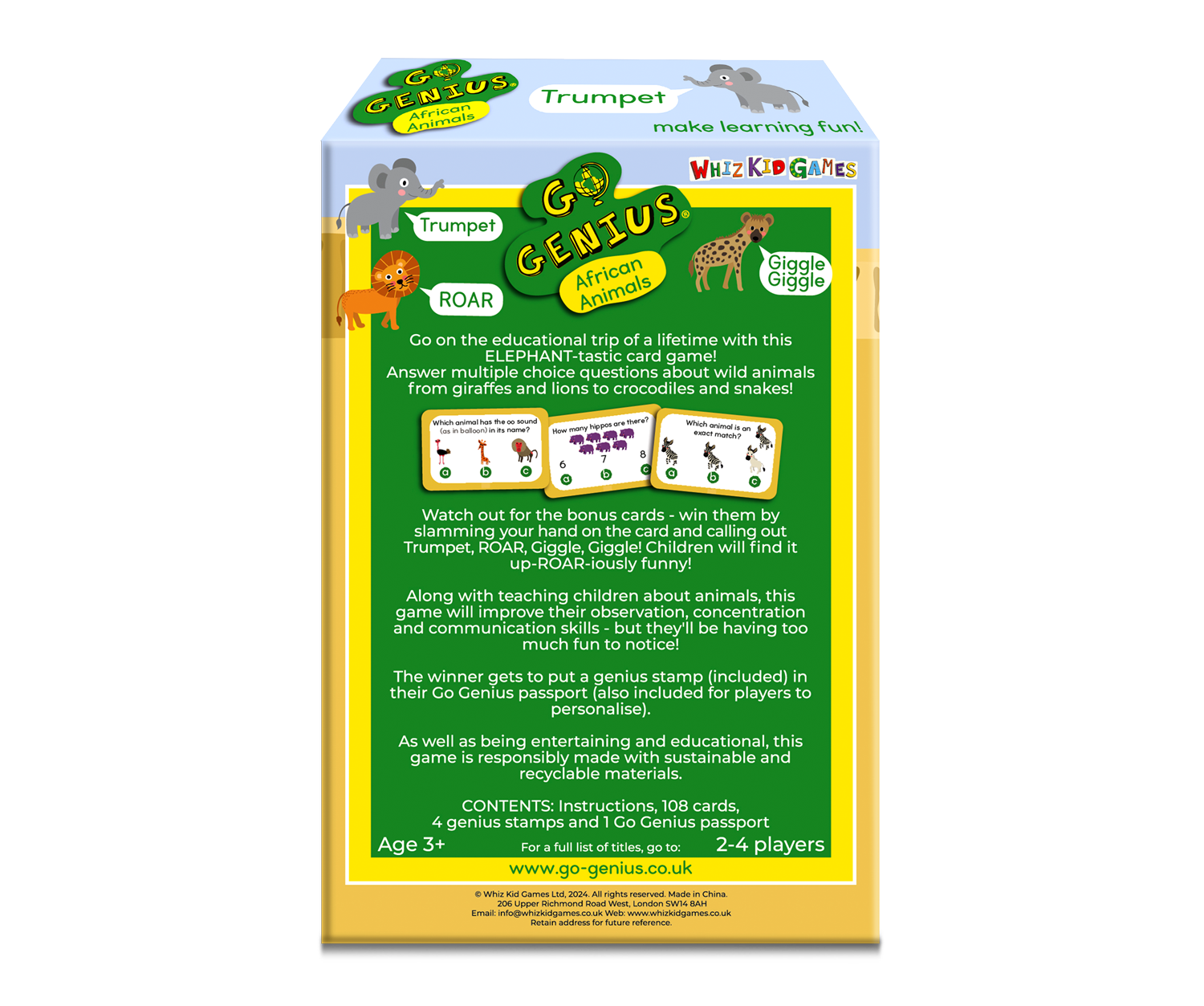 Whiz Kid Games – wholesale Card game – card game for children African animal-themed Whiz Kid Games1