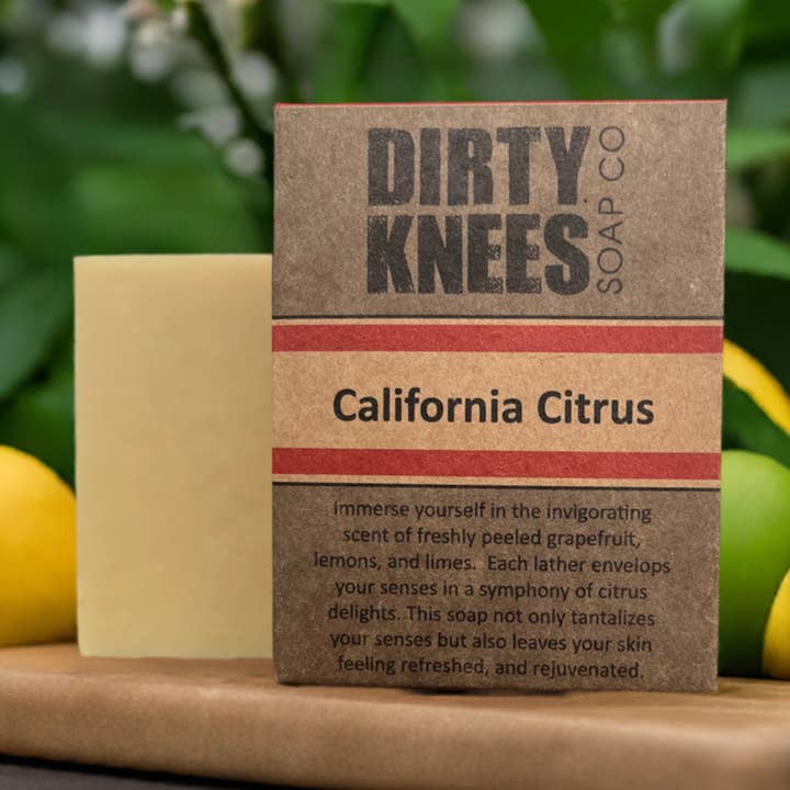 Kalifornien Citrus Tvål för wholesale av Dirty Knees Soap Co.