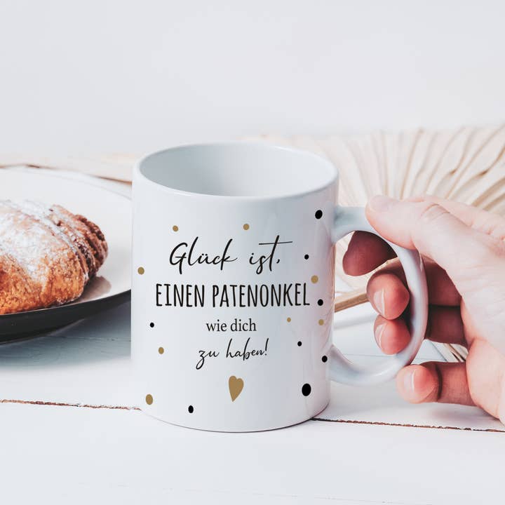 Tasse "Le bonheur, c'est d'avoir un parrain comme toi" pour la vente par Farbrausch