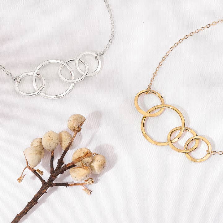 Wholesale Jewelry Gift for Four Sisters Gold Silver Ring