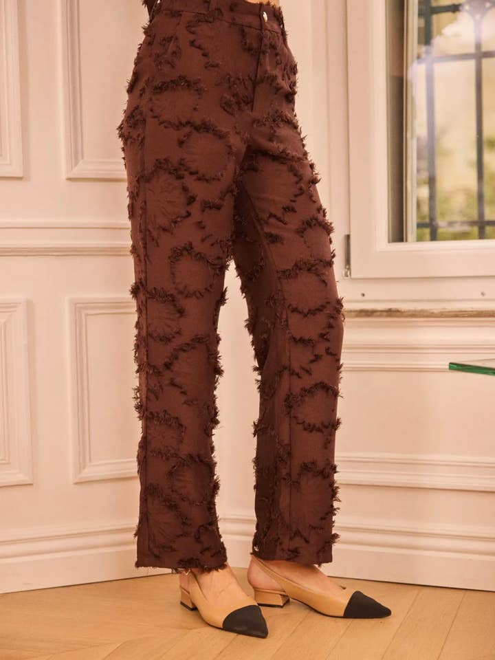 Frime - Vendita all'ingrosso Pantalone - Donna - Pantaloni a gamba dritta testurizzati - 56882