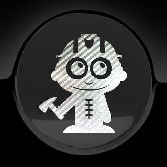 Adorable Firefighter Fuel Cap Car Sticker for wholesale by WinsterCreations™