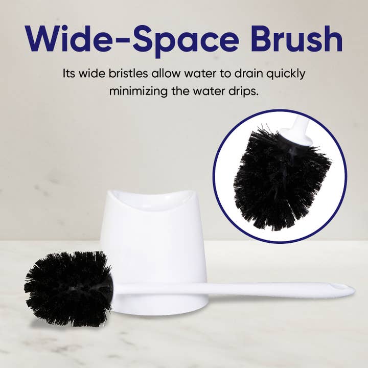 Superio Brand – wholesale Toilet bowl brush – Modern Design Toilet Brush with Matching Caddy/Holder
