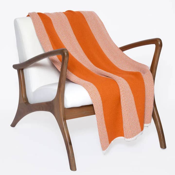 In2Green - Wholesale Throw Blanket - Indoor | Outdoor Sustainable Knit Throw Blanket - Poly Herringbone Stripe10