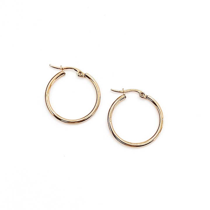 BELJOY - Wholesale Hoop Earrings - Eileen Gold Hoop Earrings || Choose Size6