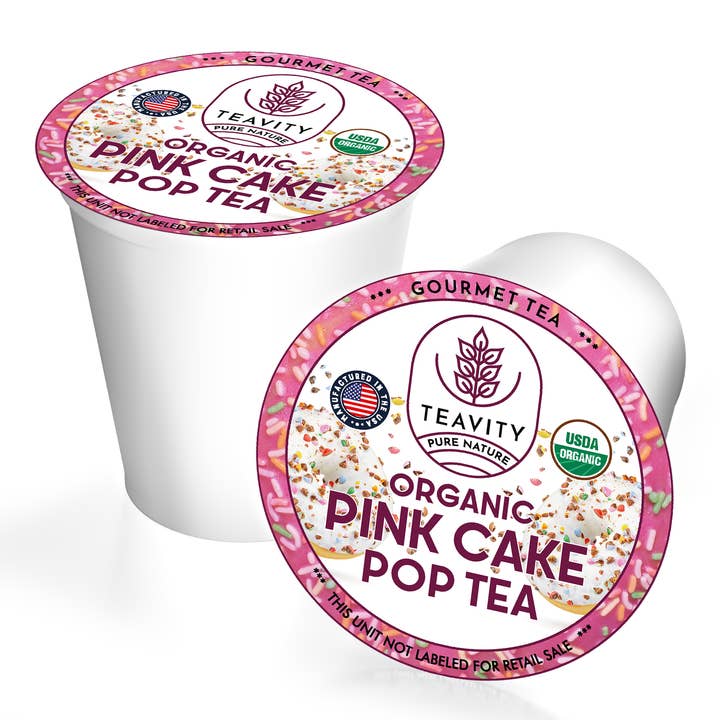 Biologische roze cakepopthee - 12 stuks voor wholesale door Teavity