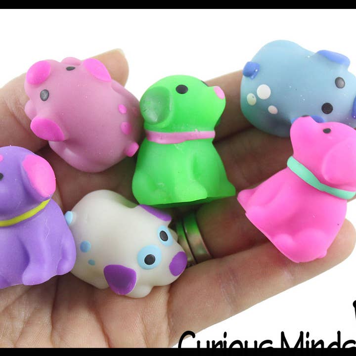 Curious Minds Toys – wholesale Mjuk leksak - Barn och baby – 1 Hund Mochi Squishy Djur - Kawaii - Söt Individuellt B