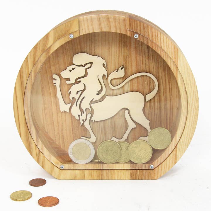 PromiDesign – wholesale Spargrisar och myntsamlare – Trä spargris Zodiac (M, Gravyr)
