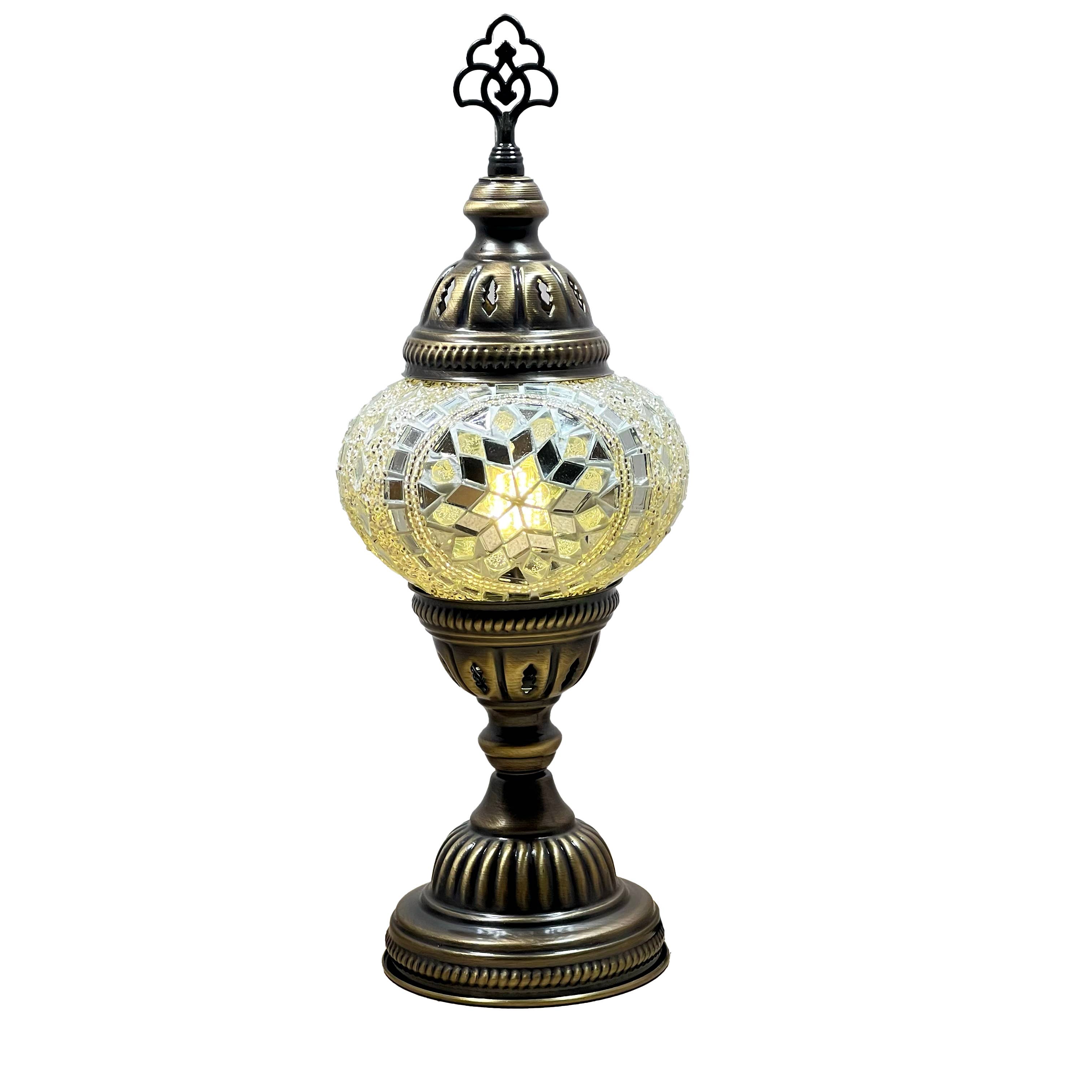 Gypsy Soul - Wholesale Accent/Desk Lamp - Handmade Mosaic Turkish Table lamp 6" Glass Globe - 6 Lamps11
