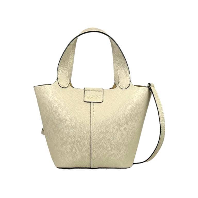 Chenson & Gorett - Vente Sac porté épaule – femme - Sac seau en cuir italien avec sac supplémentaire pour femme15