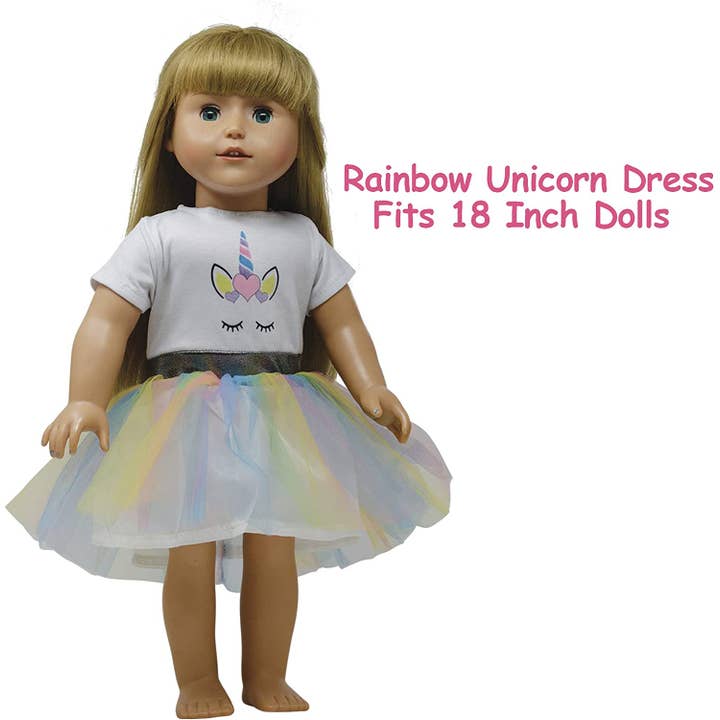 The New York Doll Collection - Wholesale Doll Clothing - Kids - 18 Inch Doll Unicorn Clothes Dresses and Pajamas Outfit Set2