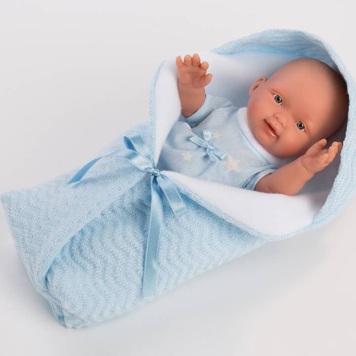 Llorens - Wholesale Doll - Kids - 10.2" Anatomically-Correct Baby Doll Braydon With Swaddle Bl