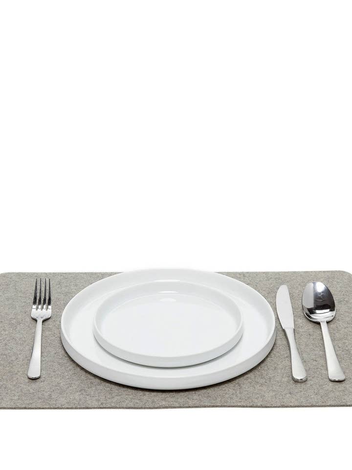 Rectangle Merino Wool Felt Placemat Granite for wholesale by Graf Lantz