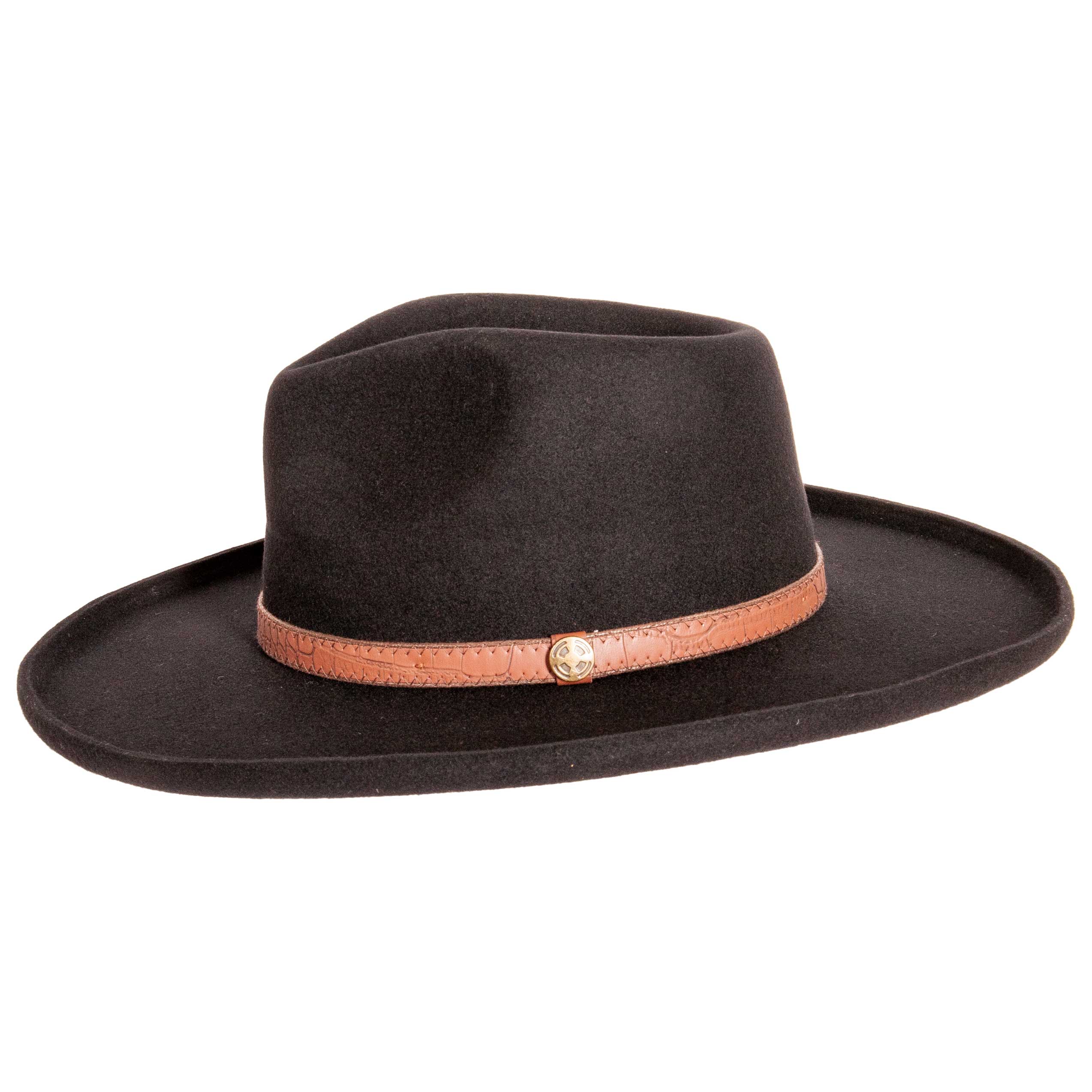 American Hat Makers - Vendita all'ingrosso Fedora - Unisex - Cappello Fedora in feltro di lana con bordo stretto - modello Hudson11
