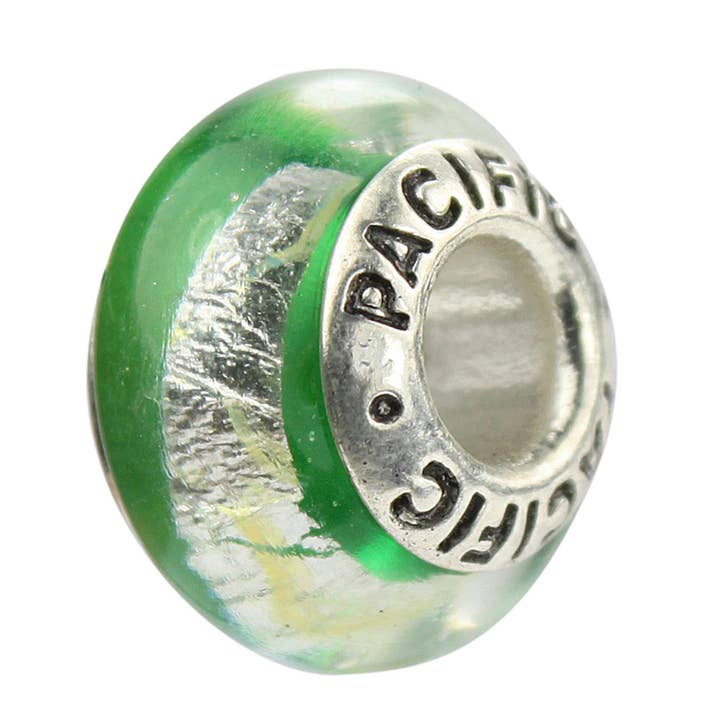West Coast Jewelry - Wholesale Individual Charm/Pendant - Silver Murano Glass Bead - Buena Vista