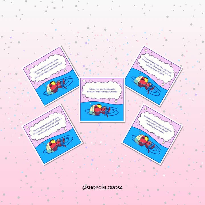 Pizza citaten set voor wholesale door Cielo Rosa