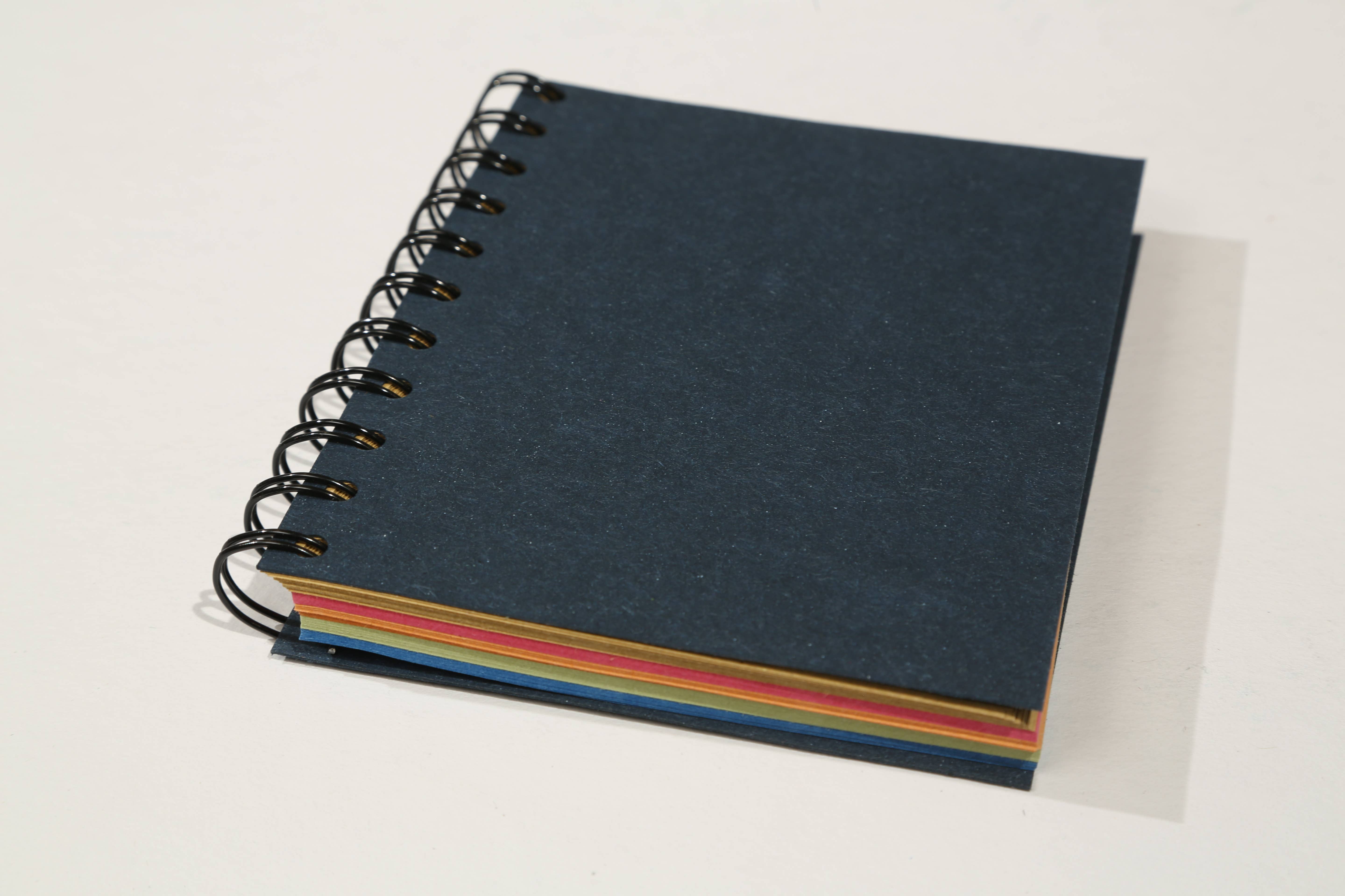 Maki Nature – wholesale Anteckningsblock – Spiralblock 11,5 x 13,5 cm med mångfärgade blad13