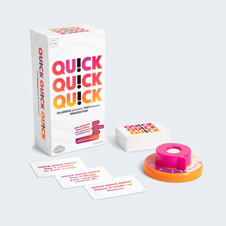 QUICK QUICK QUICK, Party Game for kids and adults ages 8+ for wholesale by What Do You Meme
