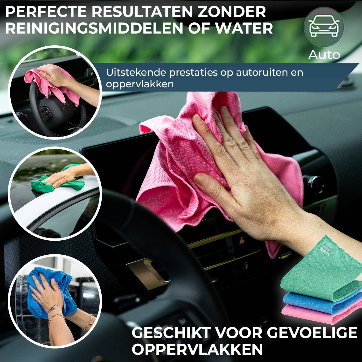 Mevsim Store - Wholesale Dishcloth - Silva Microfiber Window Cloth - Green6