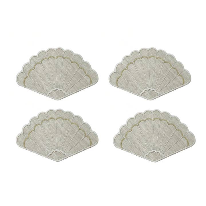 Serviettes à cocktail en forme d'éventail - Lot de 4 pour la vente par Tiny Hours