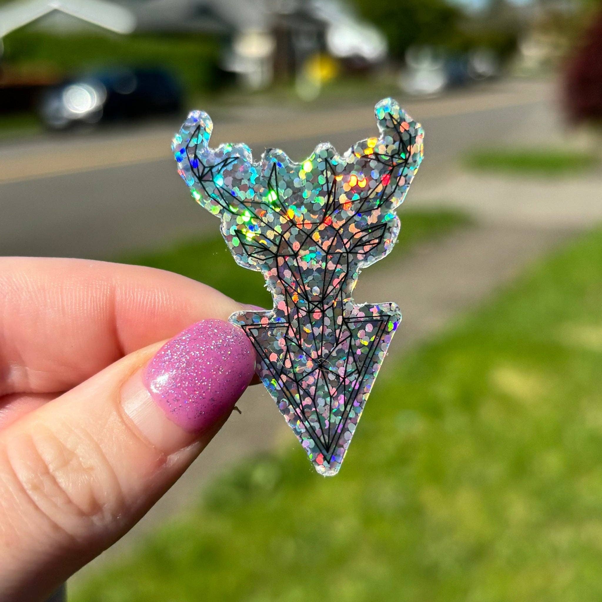 Awfullynerdy.co - Wholesale Sticker - Terrasen Stag Glitter Sticker1