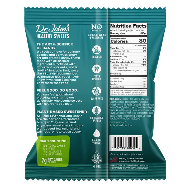 Dr. John's Heathy Sweets - Venta al por mayor Gominolas - Gominolas de fruta clásicas sin azúcar Dr. John's1